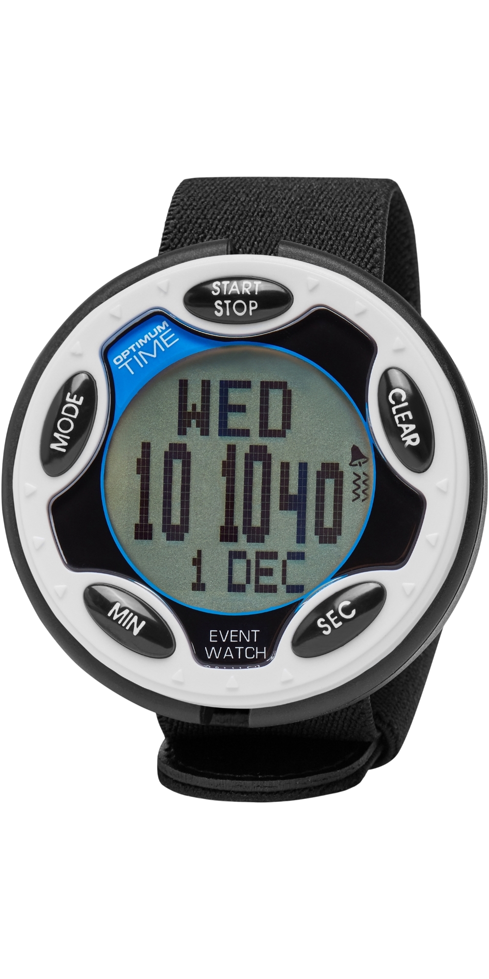 2025 Optimum Time OE Series 14R Rechargeable Jumbo Event Watch OE1460R - White